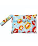 Qiantull Mini Diaper Bag Colorful Animal Pattern Waterproof Wetbag for Babies Compact 22x15cm Wet/Dry Cloth Organizer for Swimming Beach Camping & School - Buy Online on GoSupps.com