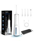 Water Dental Flosser - Portable Cordless Oral Irrigator with 300ml Tank | Rechargeable Electric Tooth Cleaner IPX7 Waterproof - Travel Essential BV609 (White - Buy Online on GoSupps.com