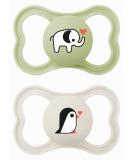 MAM SUPREME S282 Schnuller set with extra-a-skin Skinsoft silicone pacifier extra soft with extra large holes for sensitive skin for 6+ months neutral - Buy Online on GoSupps.com