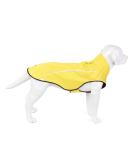 Mile High Life Dog Rain Coat | Adjustable Waterproof Pet Jacket | Light Yellow Small with Reflective Stripes - Buy Online on GoSupps.com