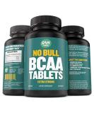 BCAA Tablets - 120 Pills, Extra Strong 1000mg Per Tablet - 2:1:1 Branched Chain Amino Acid Ratio Supplement - Non-GMO Natural Ingredients - by Raw Barrel - Buy Online on GoSupps.com
