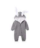 Kids Tales Newborn Baby Winter Rabbit Ear Hooded Romper 6-9 Months Grey Thick - Buy Online on GoSupps.com
