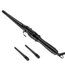 Professional Tapered Curling Iron - 1.5" Ceramic Hair Curler Fast Heat Multiple Temp Settings LED Display Auto Shut Off & 2 Clips - Shop Internationally - Buy Online on GoSupps.com