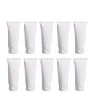 20 x 100ml Empty White Plastic Cosmetic Bottles - Ideal for Lotion Shampoo Makeup & Samples - Versatile Soft Containers with Folding Lid - Buy Online on GoSupps.com