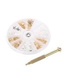 Lurrose 1 Set Dangle Nail Charms Alloy Letter Nail Piercing Charms Rhinestone Nail Rings Crystal Metal Nail Charms Nail Jewelry Hoops with Nail Piercing Tool Hand Drill for Nail Tip Decoration - Buy Online on GoSupps.com