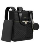 Kumini Wrap Backpack Love 2024 | Multifunctional Diaper Bag & Women's Backpack | Stylish Mom & Baby Backpack in Black - Buy Online on GoSupps.com