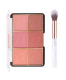 Go Ho 6-Color Face Blush Palette Light Matte Contour Makeup Kit - Set with Brush - Buy Online on GoSupps.com