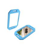 Mpowtech Handle Mirror - 2 Pack Double Handle Handheld Mirrors for Barbershop - Lightweight Foam Barber Mirror for Hair and Beauty Salon (Blue) - Buy Online on GoSupps.com