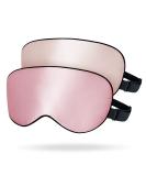 Buy Olesilk 2er Set Adjustable Silk Sleep Masks | 100% Mulberry Silk Eye Masks for Men & Women | Travel & Home Use | Pink & Peach | Unisex - Buy Online on GoSupps.com