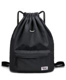 Water-Resistant Nylon Drawstring Backpack by WANDF - Black - Buy Online on GoSupps.com
