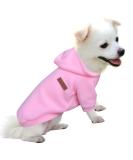 Hualisiji Dogs Hoodie - Warm & Lightweight Fleece Sweater for Chihuahuas | Soft & Stylish Pink Dog Sweatshirt - Buy Online on GoSupps.com