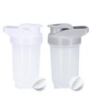 YayoNung 300ml Protein Shaker Bottle - Leak-Proof BPA-Free | Fitness Mixer for Creamy Whey Protein Shakes (Gray & White) | 2PCs - Buy Online on GoSupps.com