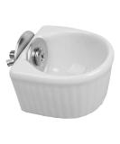 Detachable Small Animals Bowl - Ceramic Feeder for Rabbit, Parrot, Hamster - White S - Buy Online on GoSupps.com