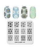 Alexnailart Nail Stamping Printing Plate Template Image Plate Stamper Scraper Flower Pattern Nail Art Decoration DIY Print Manicure Design FL045 - Buy Online on GoSupps.com