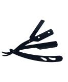 Buy Sicastar Stainless Steel Folding Straight Edge Razor - Single Edge Replaceable Blades - Black - Perfect for Barber Shaving - Buy Online on GoSupps.com