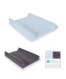 Ceba Baby Changing Pad Covers - 2 Set Extra Thick Cotton Dark Gray & Blue Fits 50x70 / 50x80 cm Diaper Pad Cozy Wedge Wraps for International Shipping - Buy Online on GoSupps.com