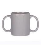 Dual Handle Mug (Double Grip Mug) to Aid Tremors, MICROWAVE SAFE, 11.83 US Fl. Oz. (350 Ml), BPA-FREE - Gray Color - Buy Online on GoSupps.com