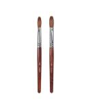 Alexnailart 2pcs Kolinsky Sable Nail Brush Combo with Red Wooden Handle - 12# & 16# Acrylic Brush for Nail Art Pen and Acrylic Powder Manicure Design - Buy Online on GoSupps.com