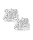 2 Pcs Nail Art Glass Acrylic Dappen Dish with Lid - Crystal Cup Glassware Tools - Buy Online on GoSupps.com