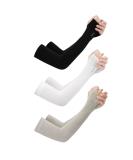 3 Pairs UV Protection Arm Covers - UPF 50 Athletic Sleeves for Men & Women - Perfect for Football Golf Volleyball Cycling Basketball - Black White Gray - Buy Online on GoSupps.com