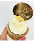 8 Eid Mubarak Cupcake Disc Toppers Gold Eid Cake Toppers Eid Gift Tags Eid Gift Charms Eid Cake Decorations. - Buy Online on GoSupps.com