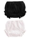AYIYO Unisex Toddler Diaper Cover 2Pcs Set for Newborns 3-9 Months - Linen Bloomer Shorts for Baby Girls and Boys in Black and White - Buy Online on GoSupps.com