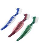 Prosthesis Cleaning Brush Set | 3 Hard Brushes for Optimal Care & Ergonomic Design - Buy Online on GoSupps.com