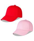 LANGZHEN 100% Cotton Kids Baseball Cap Hat | Adjustable Sun Hat for Girls Boys 2-4 Years - Red+Pink - Buy Online on GoSupps.com