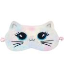 Eye Mask for Sleeping Cute Cat Animal Soft Fluffy Plush Sleep Mask Novelty Funny Blindfold Breathable Eyeshade Cartoon Eye Cover for Kids Girls and Adult Night Nap Travel Meditation A7DWMRYZ White
