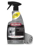 Weiman Stainless Steel Cleaner and Polish with Microfiber Cloth - Protects Appliances, Leaves Streak-Free Shine - Ideal for Refrigerator, Dishwasher, Oven, Grill - Buy Online on GoSupps.com