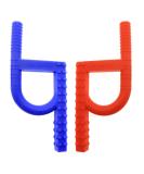 Silicone Teething Ring for Babies - 2 Pack Cooling & Sensory Toy for Teething Relief - Buy Online on GoSupps.com