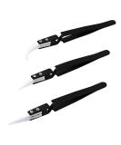 3 PCS Precision Reverse Ceramic Electronic Soldering Tweezers - Self Locking Hot Tweezers with Ceramic Tips - Buy Online on GoSupps.com