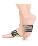 Orthotic Arch Support Brace for Plantar Fasciitis - Gel Strap for Men & Women | Relief for Flat Feet & High Arches - Comfortable Compression Wraps in Green - Buy Online on GoSupps.com