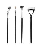 Simarro 4Pcs Eyelash Brush Set - Angle Brush Fan Brush & Eyebrow Applicator for Natural Lash Lift | Portable Makeup Tools for Women & Girls - International Shipping Available - Buy Online on GoSupps.com