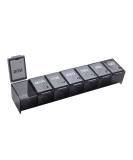 Ezy Dose Weekly (7-Day) Pill Organizer, Vitamin Case, and Medicine Box, Medium Compartments, Black, Made in The USA - Buy Online on GoSupps.com