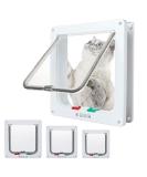 Cat Flap Door for Interior Exterior,4 Way Locking Pet Doors White for Cats & Small Dog White Medium - Buy Online on GoSupps.com