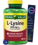 Spring Valley L-Lysine Dietary Supplement 500 mg - 250 Count | International Shipping & YOLOMOLO Bookmark Gift - Buy Online on GoSupps.com