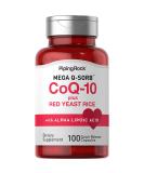 Piping Rock CoQ10 with Red Yeast Rice - 100 Capsules | Alpha Lipoic Acid | Non-GMO & Gluten Free Supplement - International Shipping Available - Buy Online on GoSupps.com