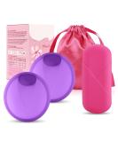 PLLype Menstrual Disc - Leak-Proof Silicone Menstrual Cup | Reusable Tampon Alternative for Sports Swimming & Yoga | S+L Size in Purple - Buy Online on GoSupps.com
