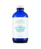 PurO3 Ozonated Oil Pulling Solution - Organic Coconut Oil for Teeth & Gums Non-Toxic with Peppermint 8 oz - Pure Ozone Infused Oral Care - Buy Online on GoSupps.com