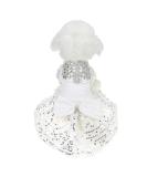 FLAdorepet Sparkling Rhinestone Dog Wedding Party Dress Tutu Skirt Luxury Lace Bow Dress Bride Costume For Small Dog Pet Apparel (S White) S White - Buy Online on GoSupps.com