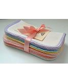 Little Wipes 2 Ply Organic Birdseye Washable Baby Wipes - 20 Pack - GOTS Certified Cotton - Pastel Assortment - Buy Online on GoSupps.com