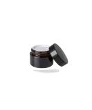 OverNews 1oz Amber Glass Jar  Empty Cosmetic Lotion Containers with Inner Liners Black Lid  Spatula 1pcs amber - Buy Online on GoSupps.com