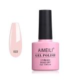 AIMEILI Soak Off U V LED Gel Nail Polish - Rose Nude (022) 10ml Clear,Pink - Buy Online on GoSupps.com