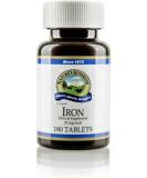 Nature's Sunshine Iron-Chelated 25mg 180 Tablets - Circulatory System Support with Oxygen Transport - 25mg Iron per Tablet - Buy Online on GoSupps.com