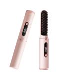 Buy Women's Cordless Hair Straightener Brush - Fast Heating USB Charging Portable & Negative Ion Technology for Perfect Hair - Buy Online on GoSupps.com