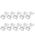 10PC Elastic Bandage Wrap with Metal Clips - Professional Stretch Fastening Hooks - White Color | International Shipping - Buy Online on GoSupps.com