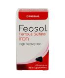 Feosol Original Iron Supplement Tablets, Non-heme, 325mg Ferrous Sulfate (65mg Elemental Iron) per Iron Pill, 1 Per Day, 120ct, 4 Month Supply, For Energy and Immune System Support, Made in USA - Buy Online on GoSupps.com