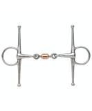 Full Snaffle Bit with Copper Center and Roller Cheeks - Stainless Steel | International Shipping - Buy Online on GoSupps.com