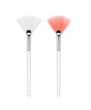 2-Pack Soft Fan Brush Set for Facial Masks | Pink & White Makeup Applicator for Women & Girls - Buy Online on GoSupps.com